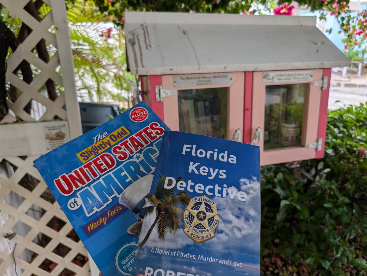 Florida Overseas Highway road trip Florida Keys Brewing beer garden art district Little Free Library