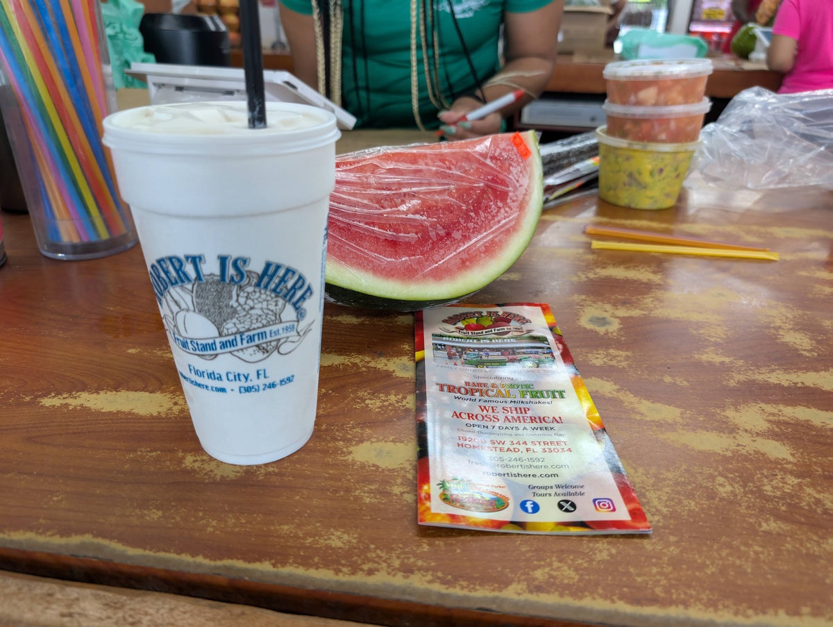 Florida Overseas Highway road trip Robert is Here fruit stand milkshake and watermelon