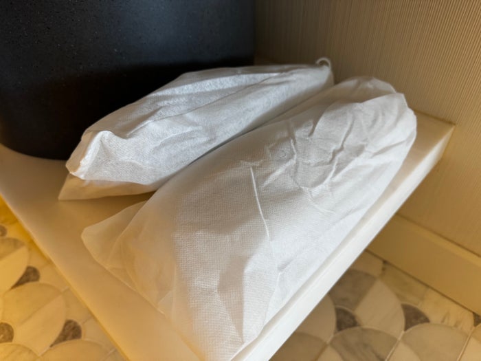 Grand Hotel Centenari Valencia Marriott Autograph Collection bathroom slippers Grand Hotel Centenari Valencia Marriott Autograph Collection bathroom slippers