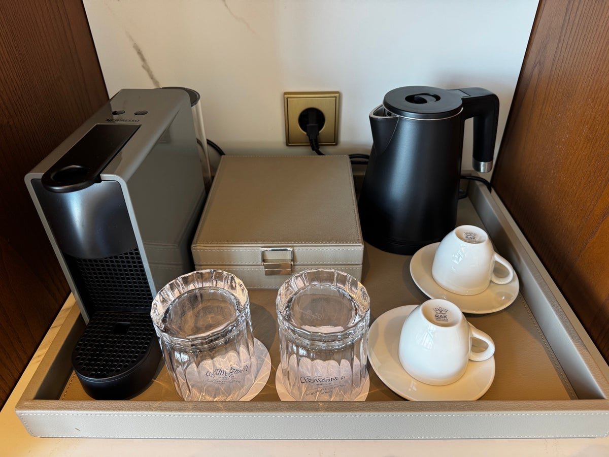 Grand Hotel Centenari Valencia Marriott Autograph Collection bedroom minibar