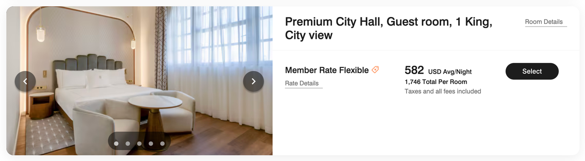 Grand Hotel Centenari Valencia Marriott Autograph Collection premium city hall room cost