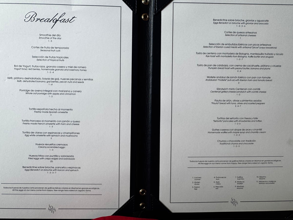 Grand Hotel Centenari Valencia Marriott Autograph Collection restaurant breakfast menu