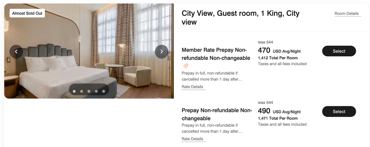Grand Hotel Centenari Valencia Marriott Autograph Collection standard room cost