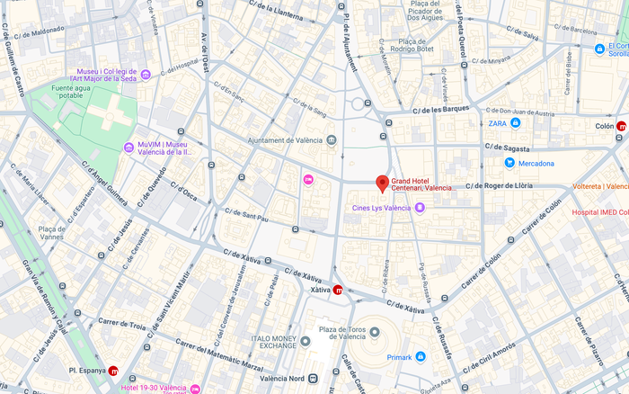 Grand Hotel Centenari Valencia location Grand Hotel Centenari Valencia location