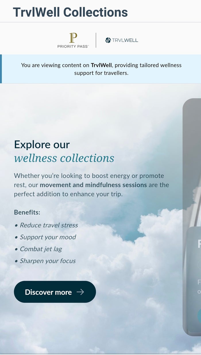 Screenshot Priority Pass TrvlWell Collection