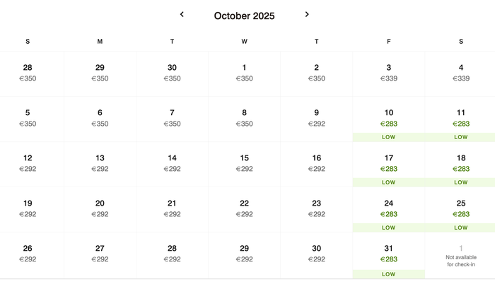 JW Marriott Crete cash cost October 2025 JW Marriott Crete cash cost October 2025