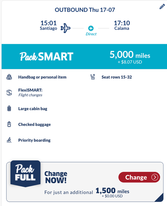 JetSMART flight redemption