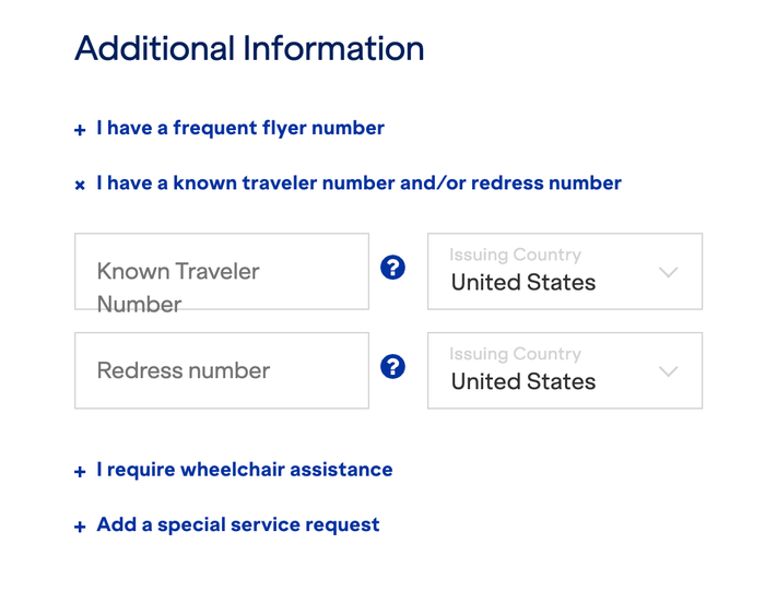 Known Traveler Number Known Traveler Number
