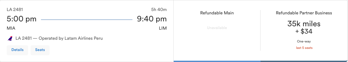 LatAm Business Class Alaska 35k 1