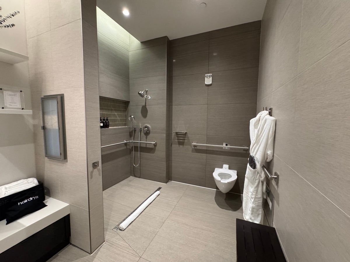 New Delta Sky Club SEA Wheelchair Accessible Shower
