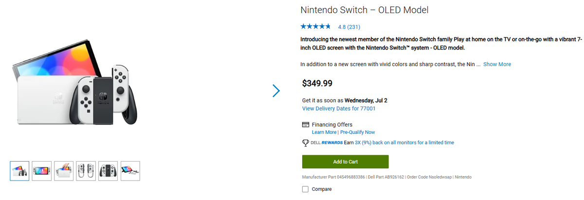 Nintendo Switch OLED model