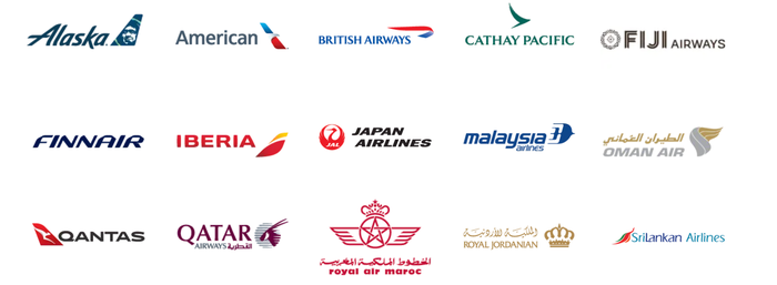Oneworld Airline member logos Oneworld Airline member logos