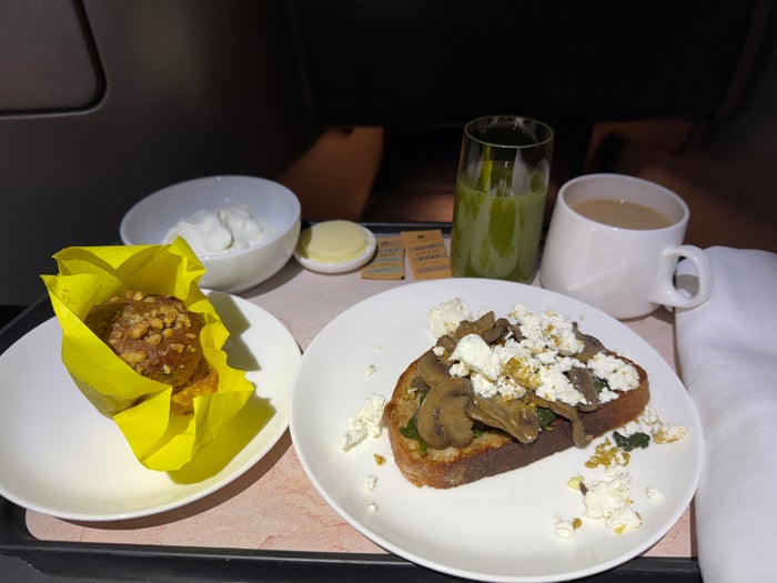 Qantas Breakfast JFK AKL Qantas Breakfast JFK AKL