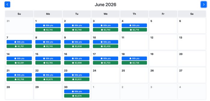 MaxMyPoint award calendar Alila Ventana Big Sur Screenshot