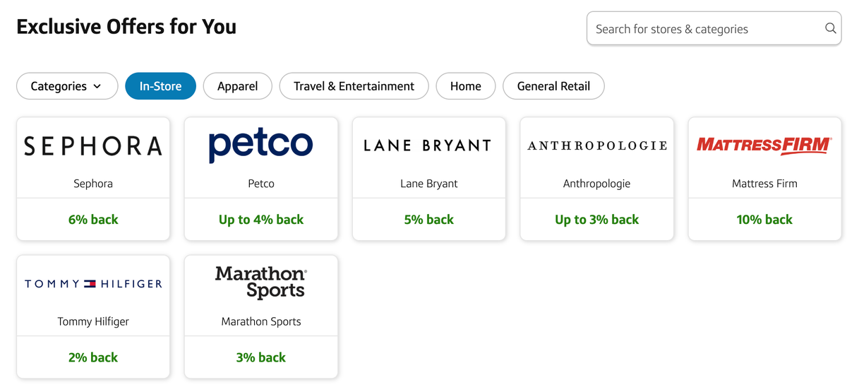 Capital One in-store offers