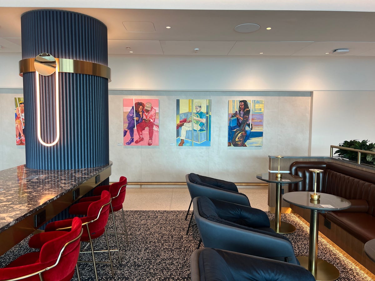 Seating and Artwork Capital One Lounge JFK