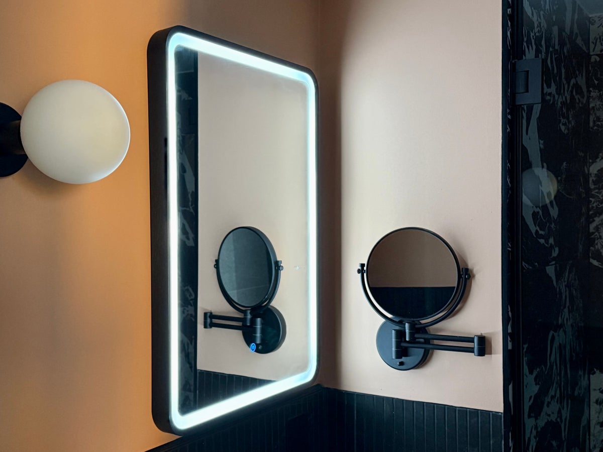 Tribe Hotel Manchester Airport bathroom mirror