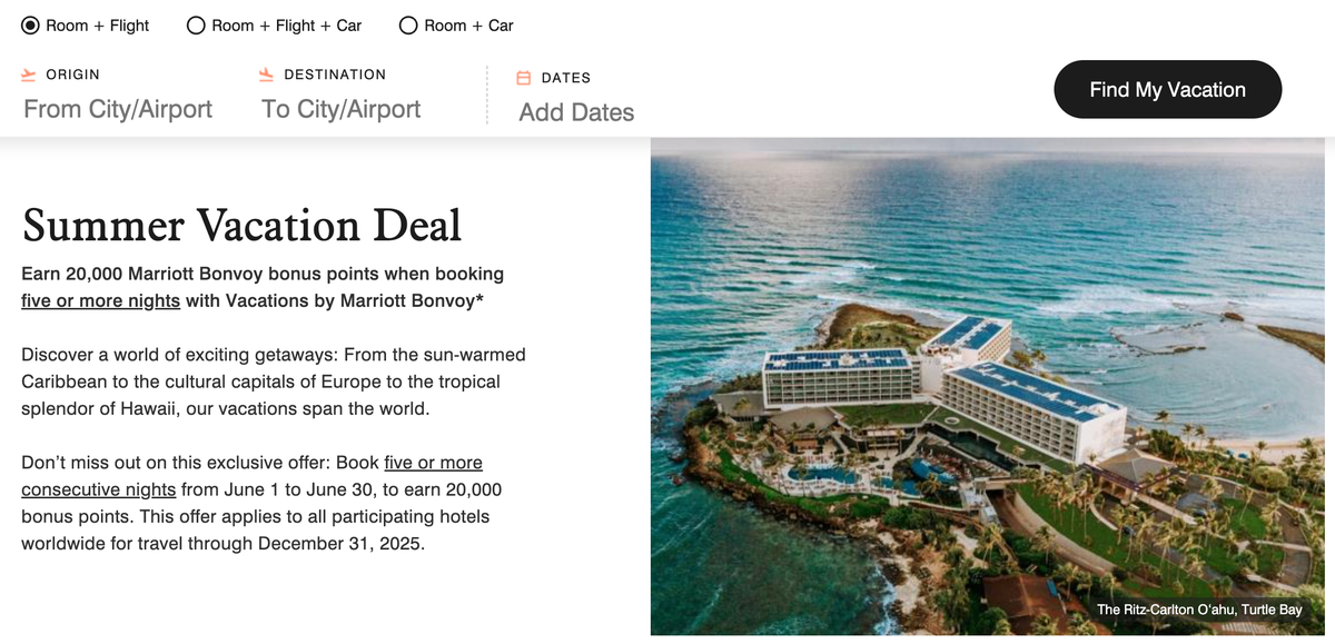 Vacations by Marriott promo June 2025
