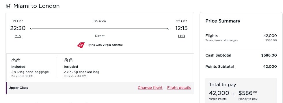 Virgin Upper Class Fees Hike
