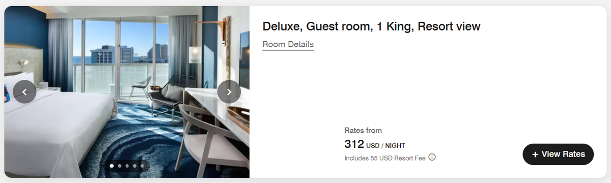 W Fort Lauderdale Deluxe room booking