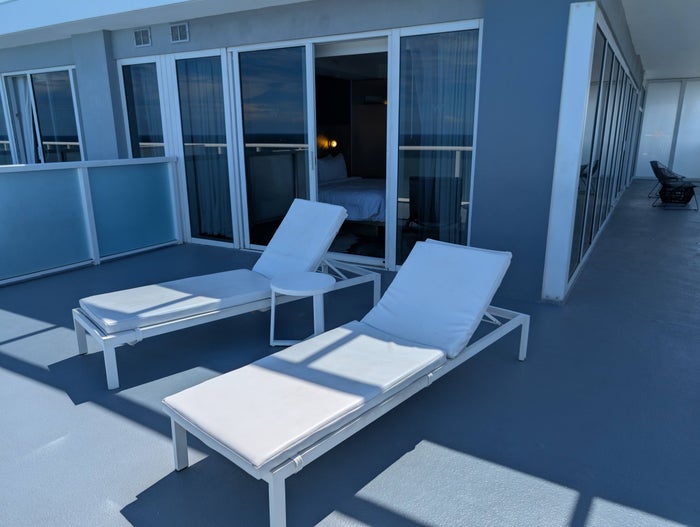 W Fort Lauderdale Supreme Suite balcony loungers W Fort Lauderdale Supreme Suite balcony loungers