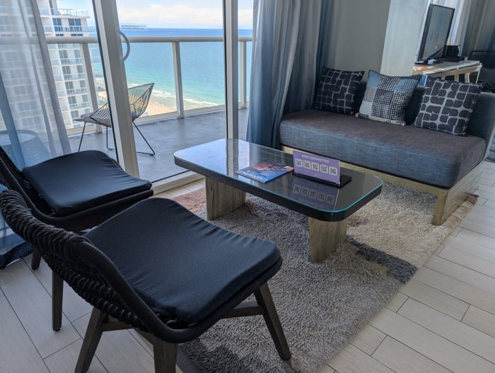 W Fort Lauderdale Supreme Suite living room seating W Fort Lauderdale Supreme Suite living room seating
