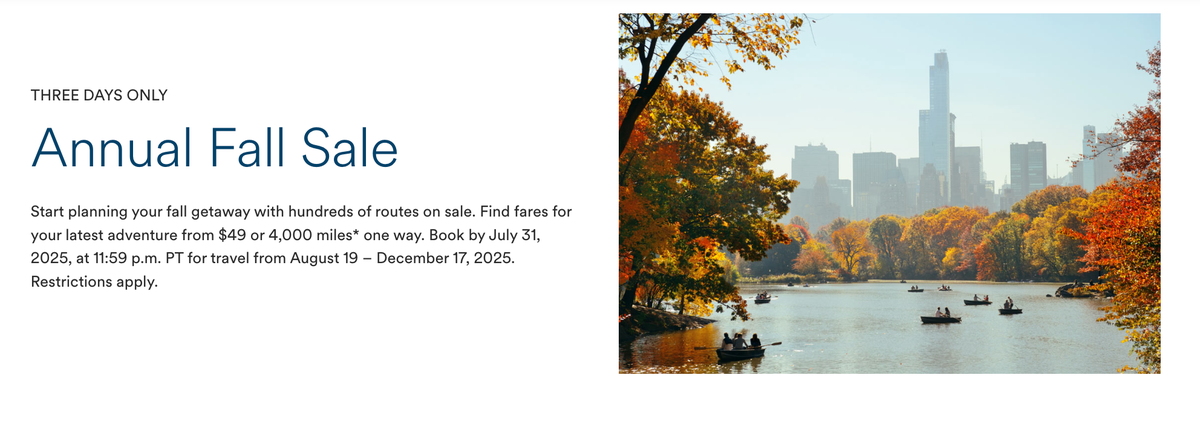 Alaska Airlines Fall Sale
