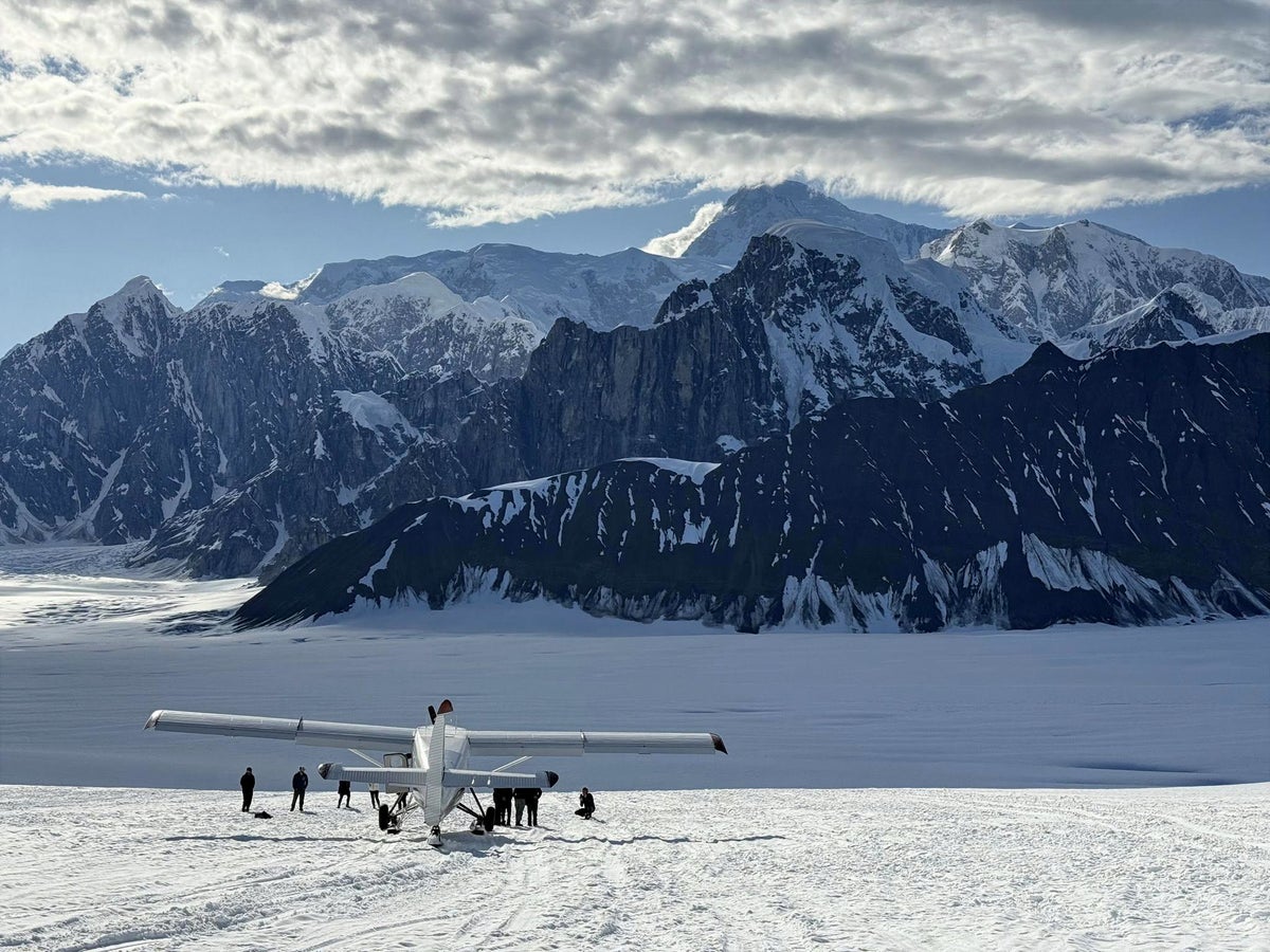 Alaska Plane on Glacier