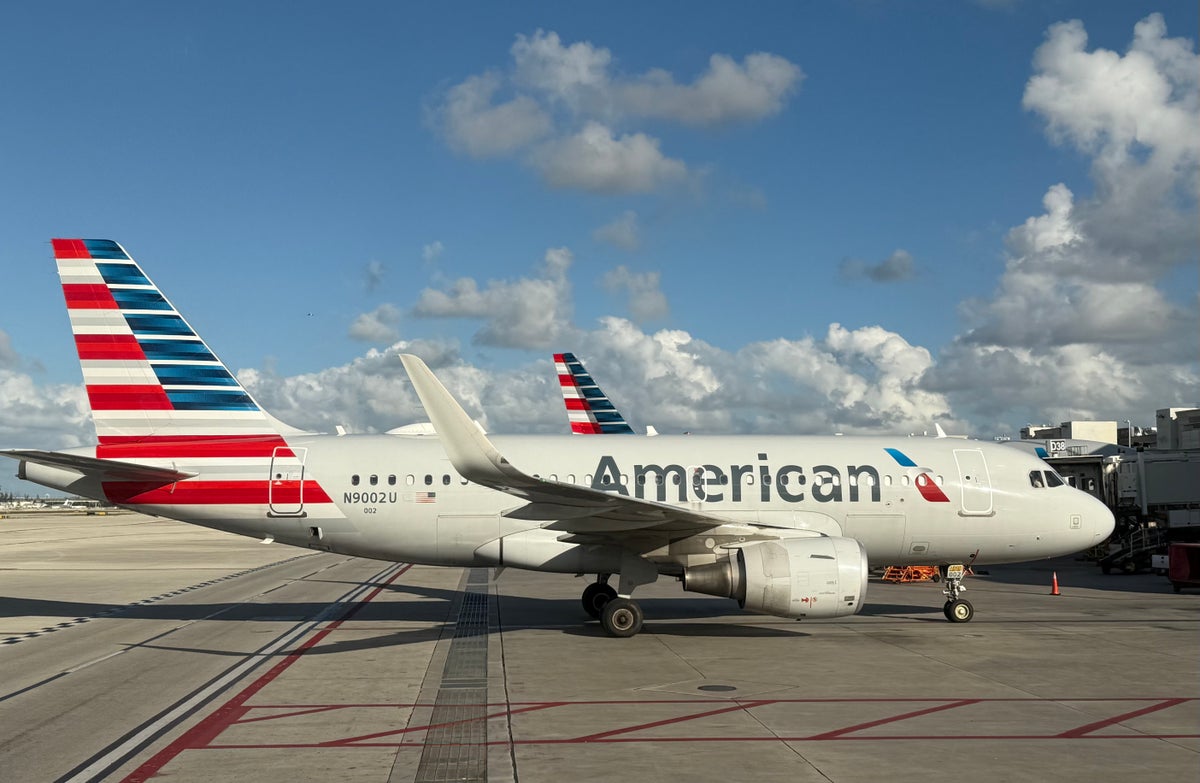 American Airlines Airbus A319 at Miami Airport MIA