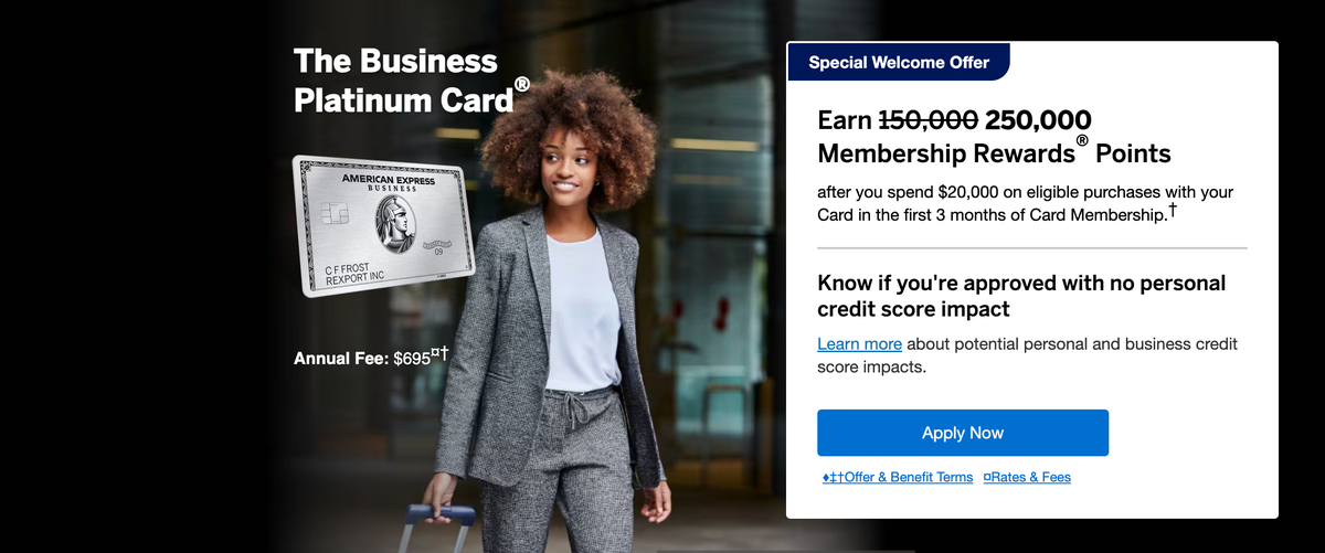 Amex Business Platinum Card 250k offer July 10 2025 Amex Business Platinum Card 250k offer July 10 2025