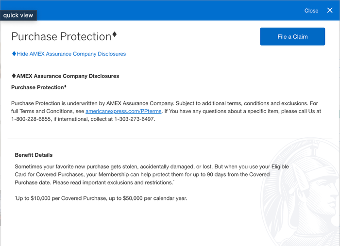 Amex File Claim