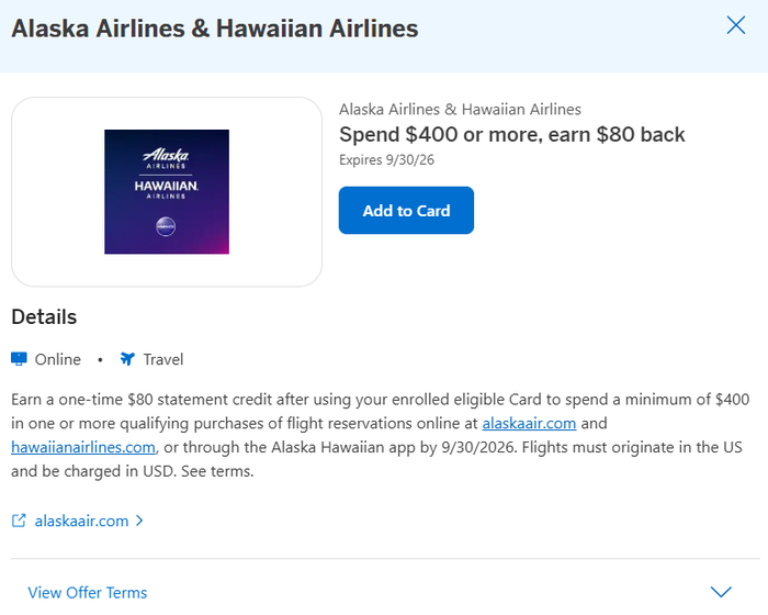 Amex Offer Alaska Hawaiian 072326 Amex Offer Alaska Hawaiian 072326