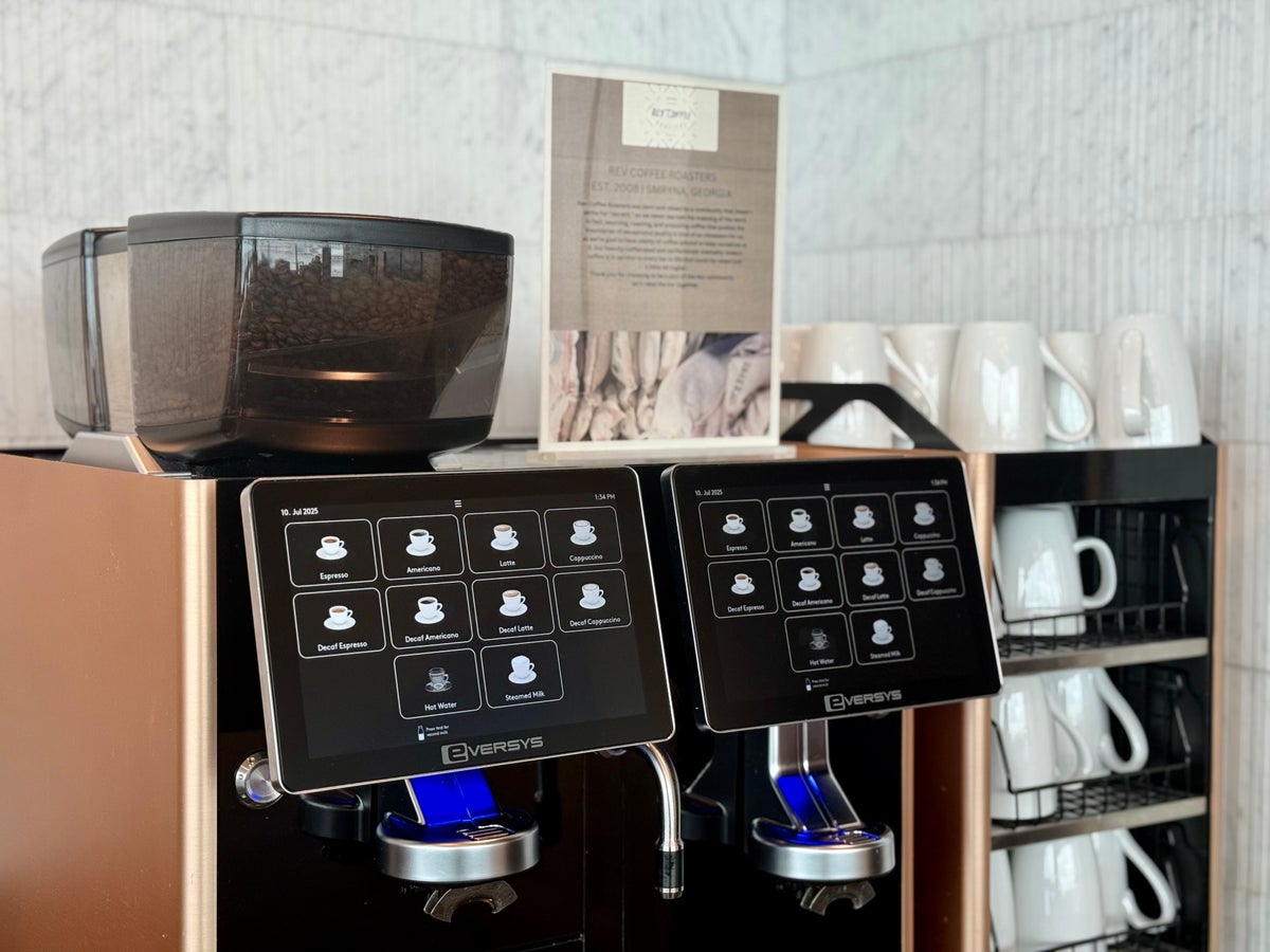 Atlanta ATL American Express Centurion Lounge coffee machine