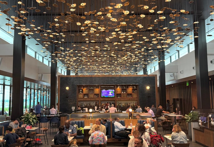 Atlanta ATL American Express Centurion Lounge main dining area Atlanta ATL American Express Centurion Lounge main dining area