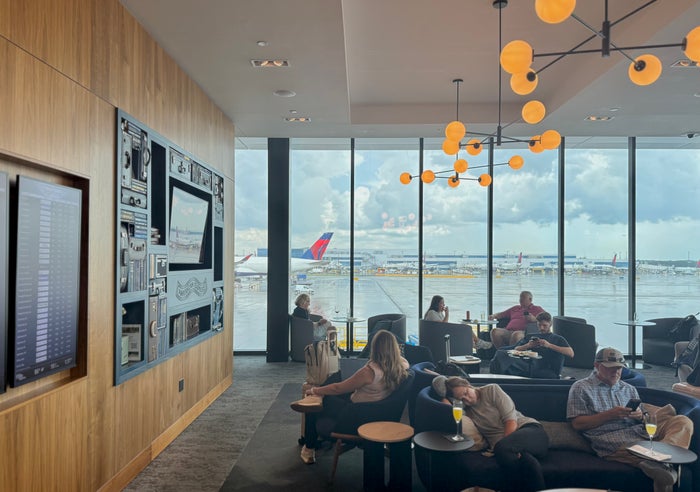 Atlanta ATL American Express Centurion Lounge seating Atlanta ATL American Express Centurion Lounge seating