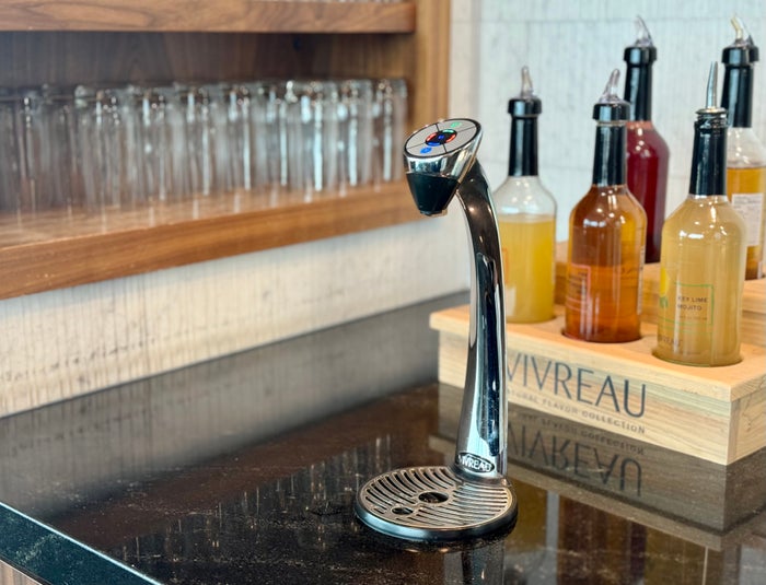 Atlanta ATL American Express Centurion Lounge water tap Atlanta ATL American Express Centurion Lounge water tap