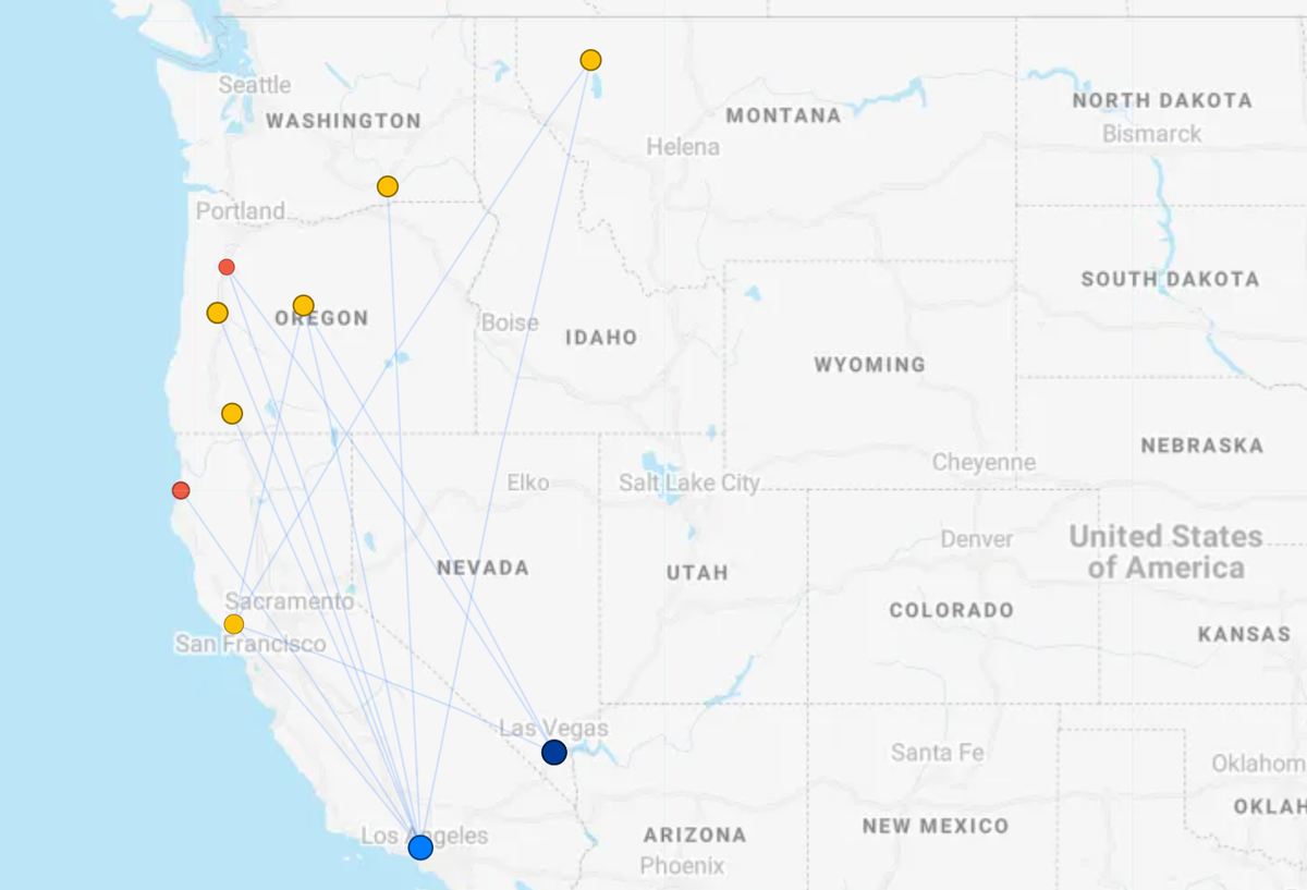 Avelo western routes map