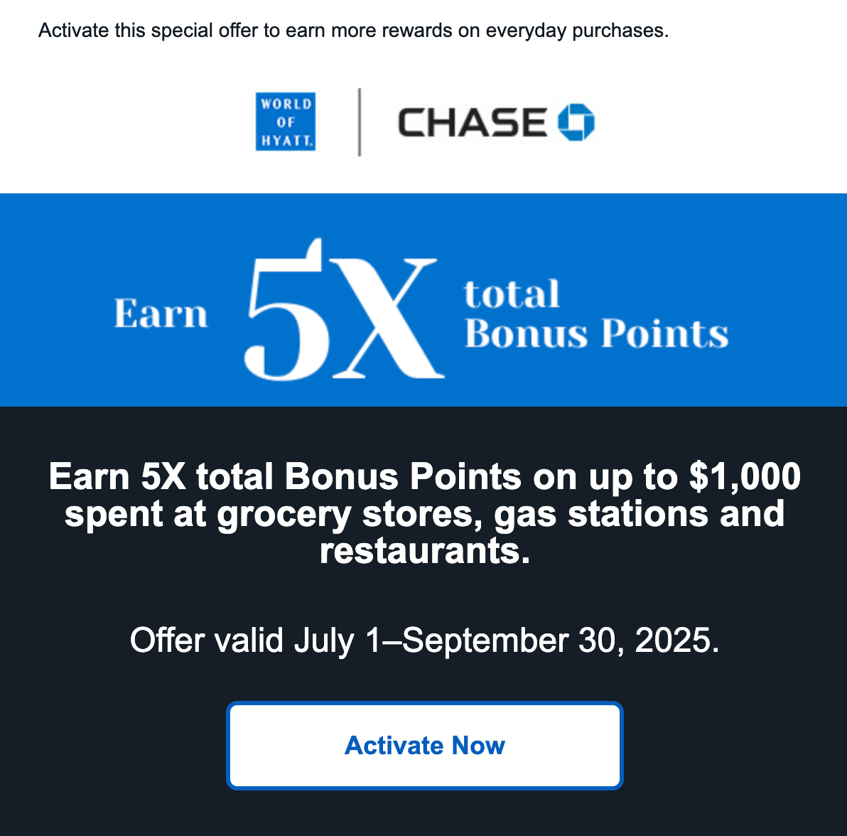 Chase Hyatt Spend Offer