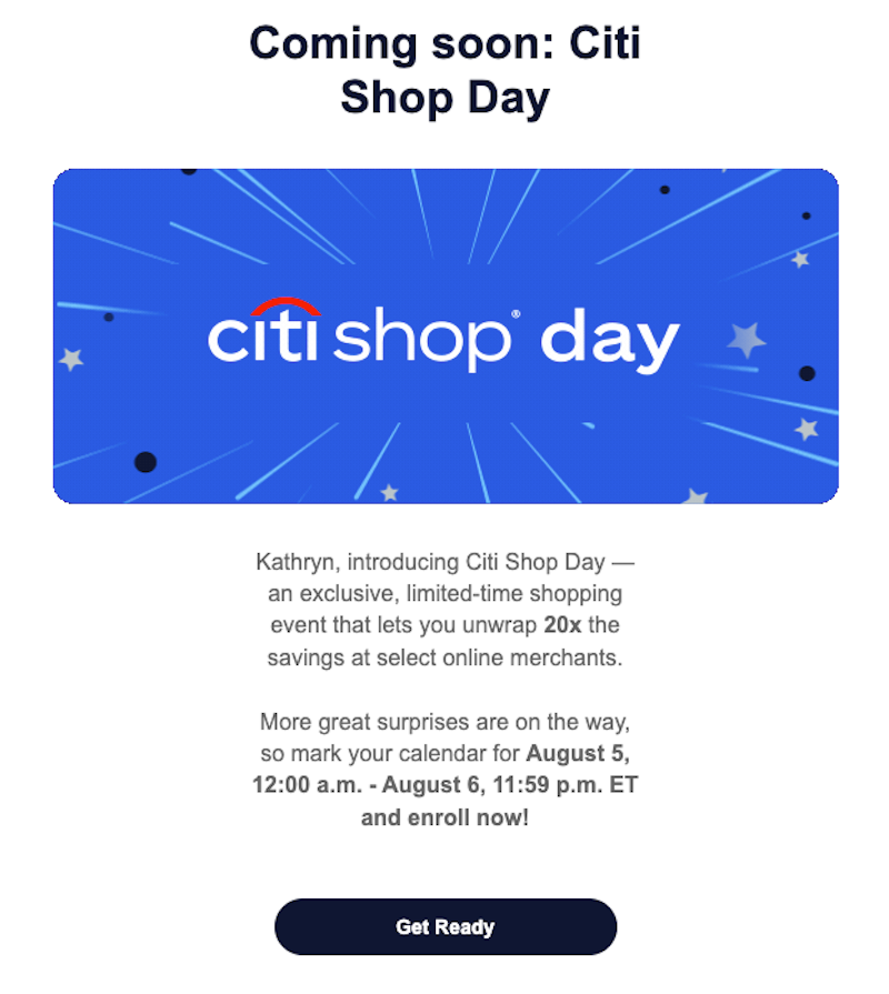 Citi Shop Day August 2025