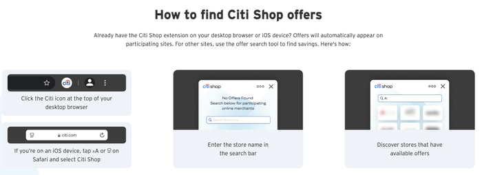 Citi Shop how it works