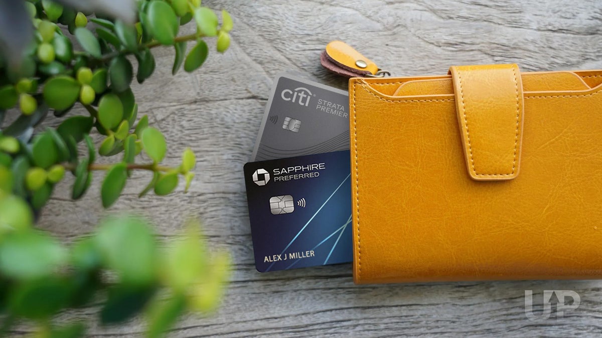 Citi Strata Premier Card Chase Sapphire Preferred Card yellow wallet Upgraded Points LLC