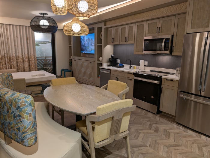 Disney Vacation Club tour Disney's Polynesian Villas and Bungalows 1 bedroom villa model living room