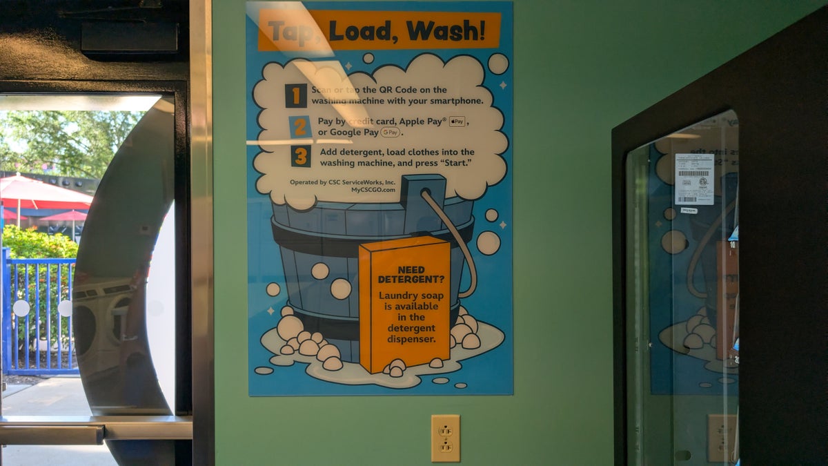 Disney's All Star Music Resort amenities laundry room instructions