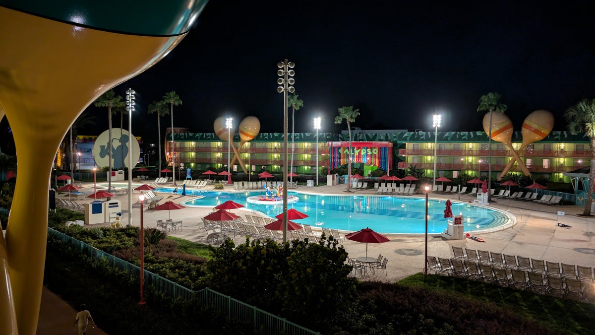 Disneys All Star Music Resort amenities pools Calypso pool guitar shape