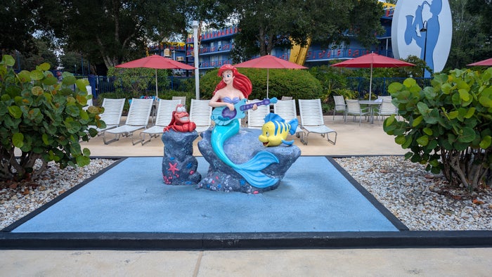 Disney's All Star Music Resort amenities pools Piano pool Little Mermaid characters