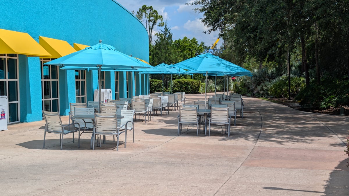 Disney's All Star Music Resort food and beverages Intermission food court exterior dining space