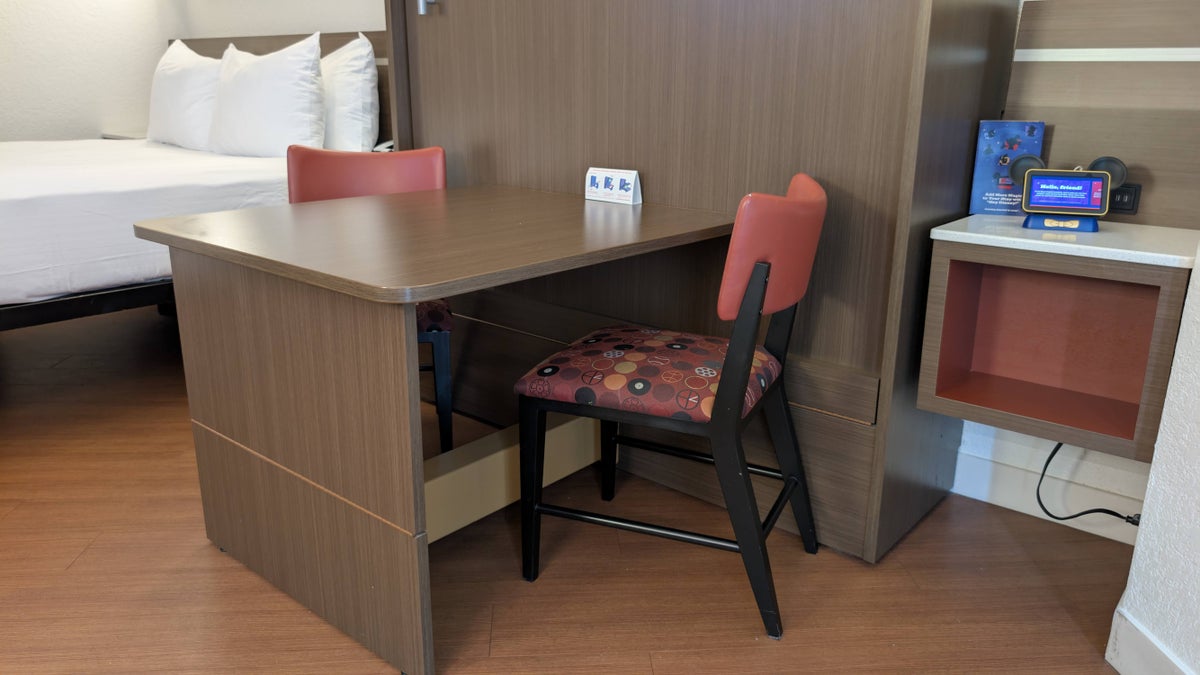 Disney's All Star Music Resort guest room table and Murphy bed