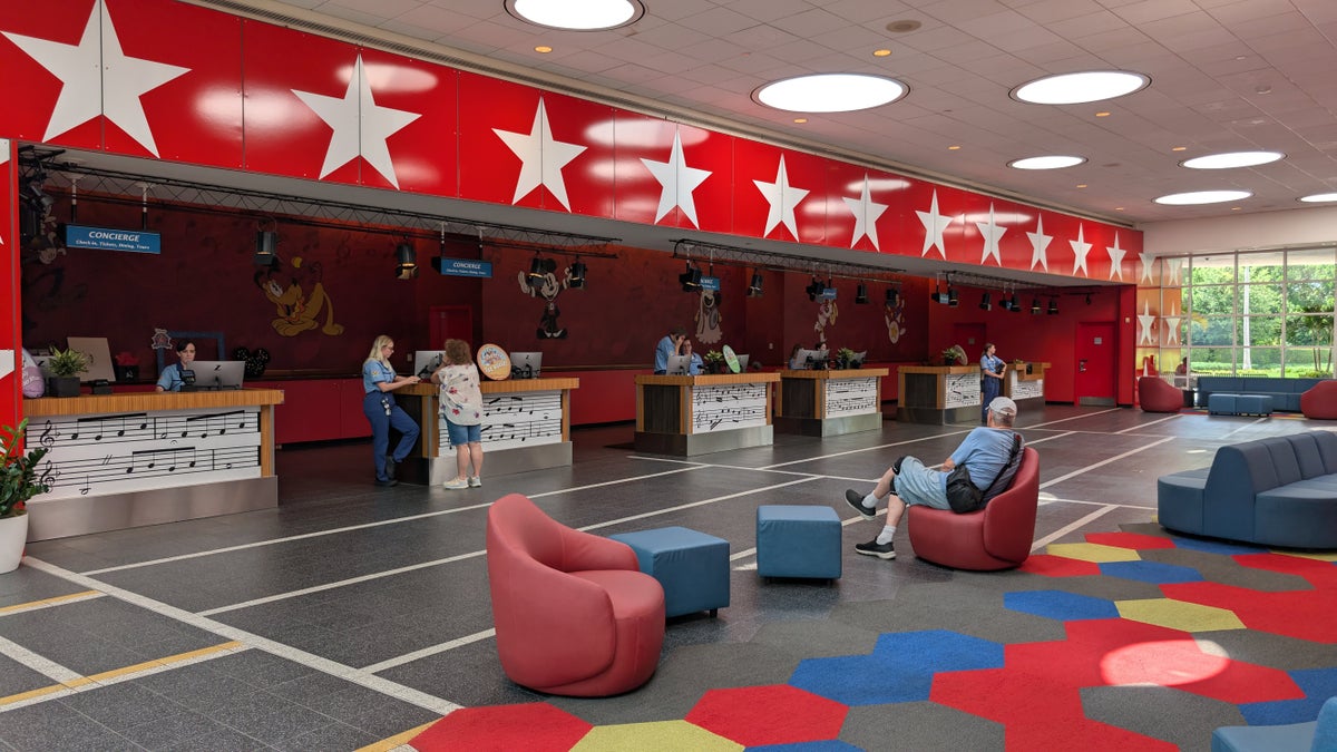 Disney's All Star Music Resort lobby check in desk