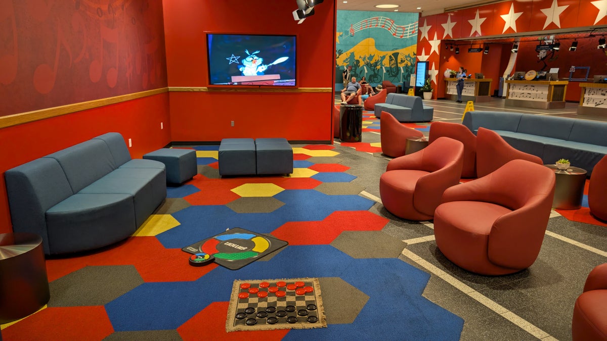Disney's All Star Music Resort lobby kids check in area