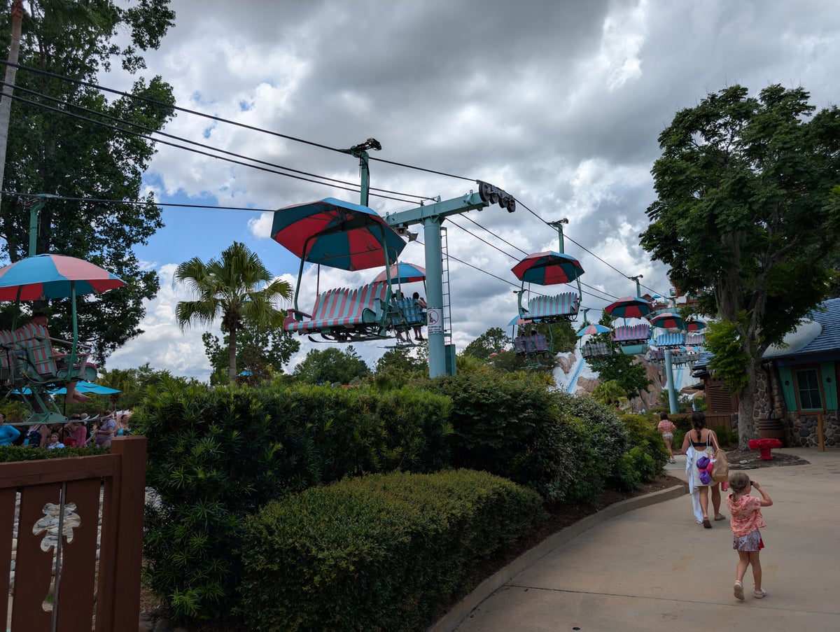 Disney's Blizzard Beach Water Park ski gondolas